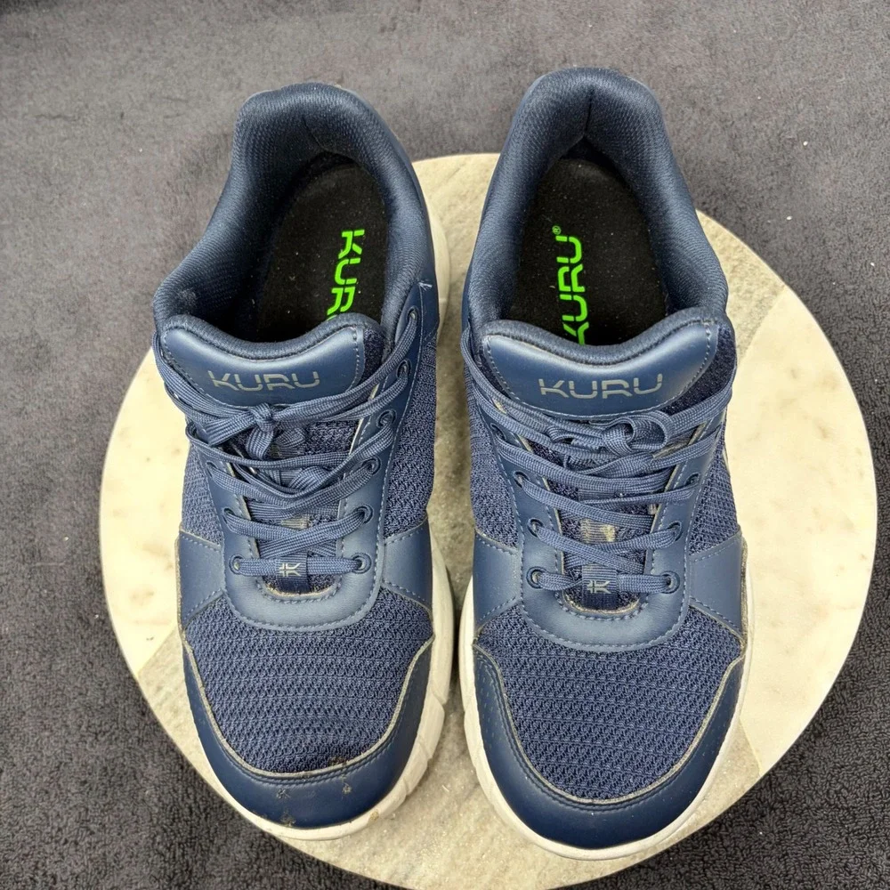 Kuru Quantum Walking Shoes Men Wide Orthopedic Support 11 Blue Plantar Fasciitis